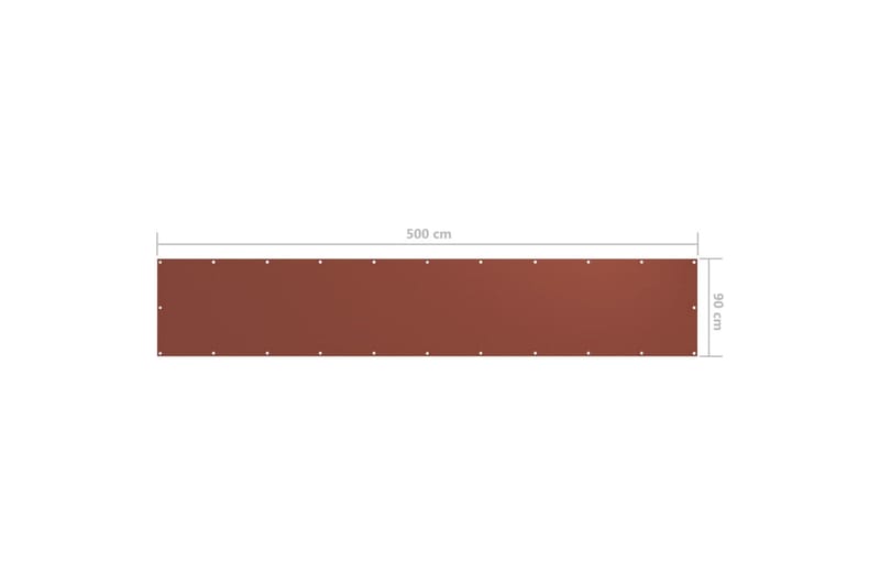 Balkongskjerm terrakotta 90x500 cm oxfordstoff - Hagemøbler - Balkong - Sikkerhet & vindbeskyttelse balkong - Balkongbeskyttelse