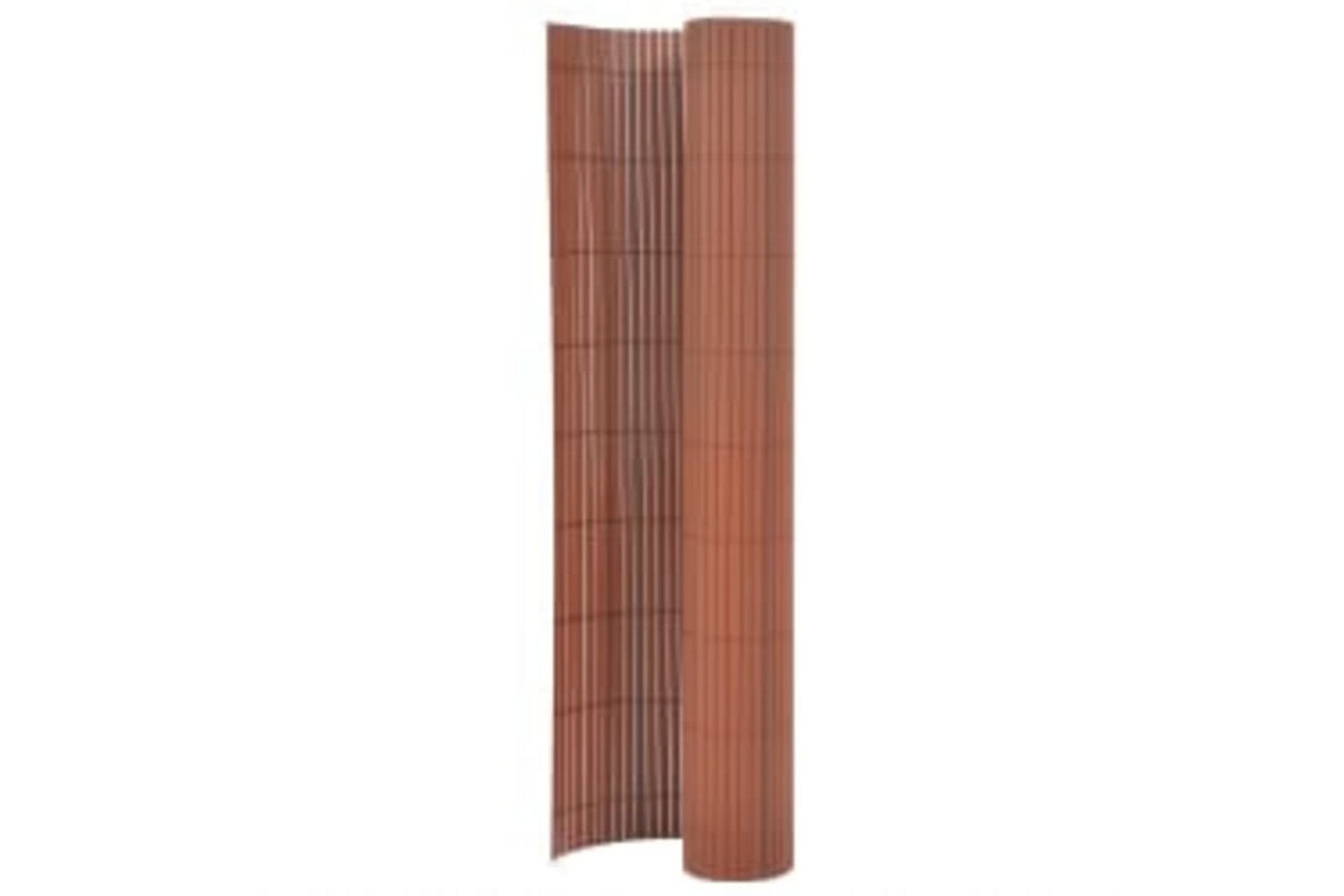 Dobbelsidet hagegjerde 110x300 cm brun - Brun - Hagemøbler - Balkong - Sikkerhet & vindbeskyttelse balkong - Balkongbeskyttelse