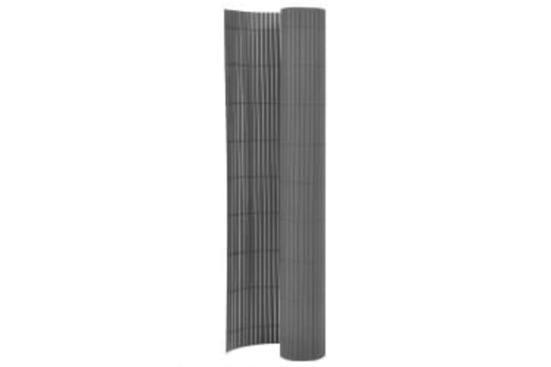 Dobbelsidet hagegjerde 110x300 cm grå - Grå - Hagemøbler - Balkong - Sikkerhet & vindbeskyttelse balkong - Balkongbeskyttelse