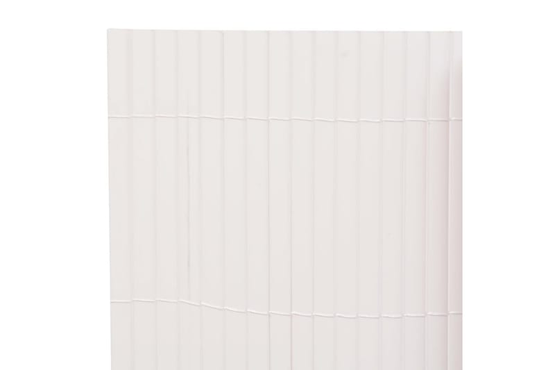 Dobbelsidet hagegjerde 110x500 cm hvit - Hvit - Balkongbeskyttelse