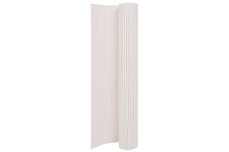 Dobbelsidet hagegjerde 110x500 cm hvit - Hvit - Hagemøbler - Balkong - Sikkerhet & vindbeskyttelse balkong - Balkongbeskyttelse