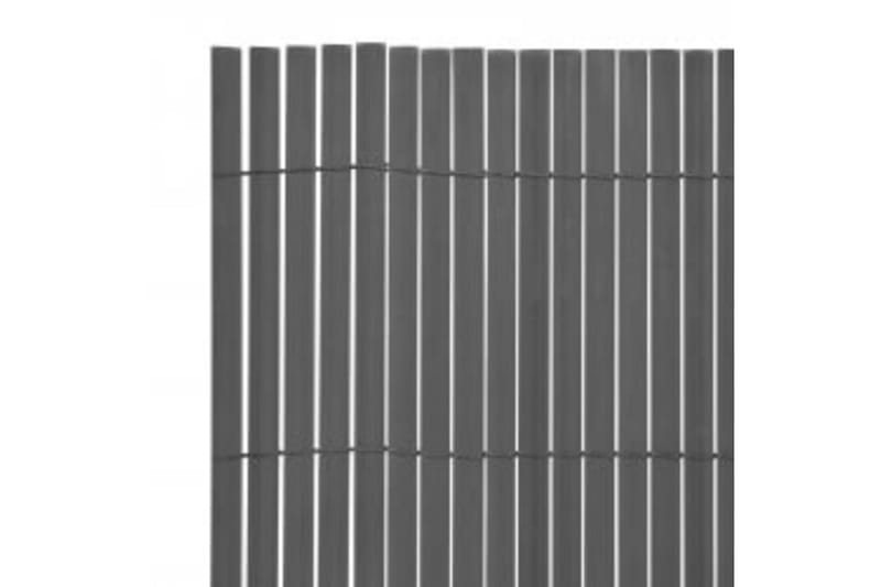 Dobbelsidet hagegjerde 90x400 cm grå - Grå - Hagemøbler - Balkong - Sikkerhet & vindbeskyttelse balkong - Balkongbeskyttelse