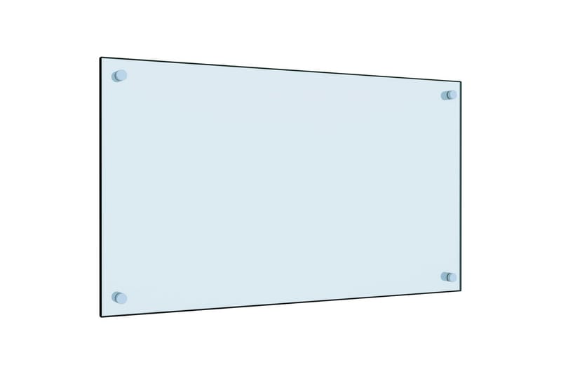 Kjøkkenplate hvit 70x40 cm herdet glass - Hvit - Balkongbeskyttelse
