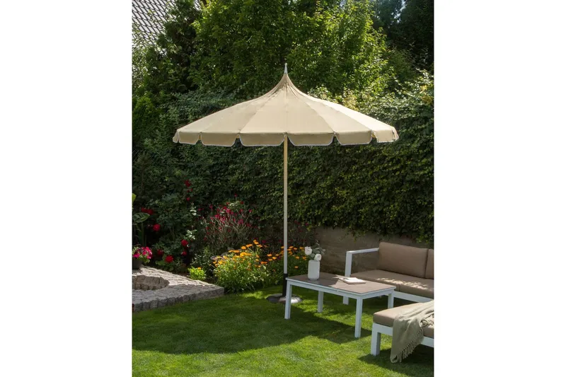 Balkongparasoll Beliani Minoa Beige Beige - Hagemøbler - Solbeskyttelse - Parasoller - Balkongparasoll