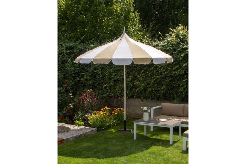 Balkongparasoll Beliani Minoa Beige Beige||White - Hagemøbler - Solbeskyttelse - Parasoller - Balkongparasoll