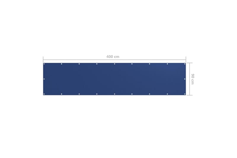 Balkongskjerm blå 90x400 cm oxfordstoff - Blå - Balkongbeskyttelse