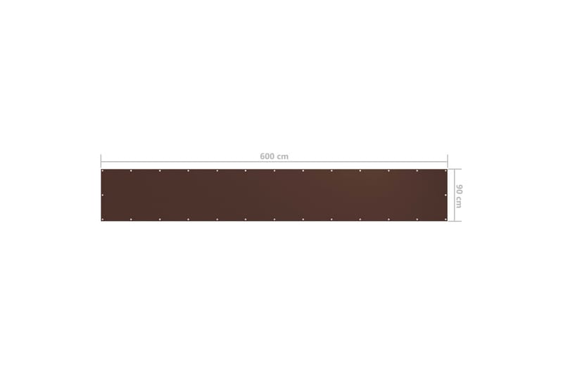 Balkongskjerm brun 90x600 cm oxfordstoff - Brun - Balkongbeskyttelse