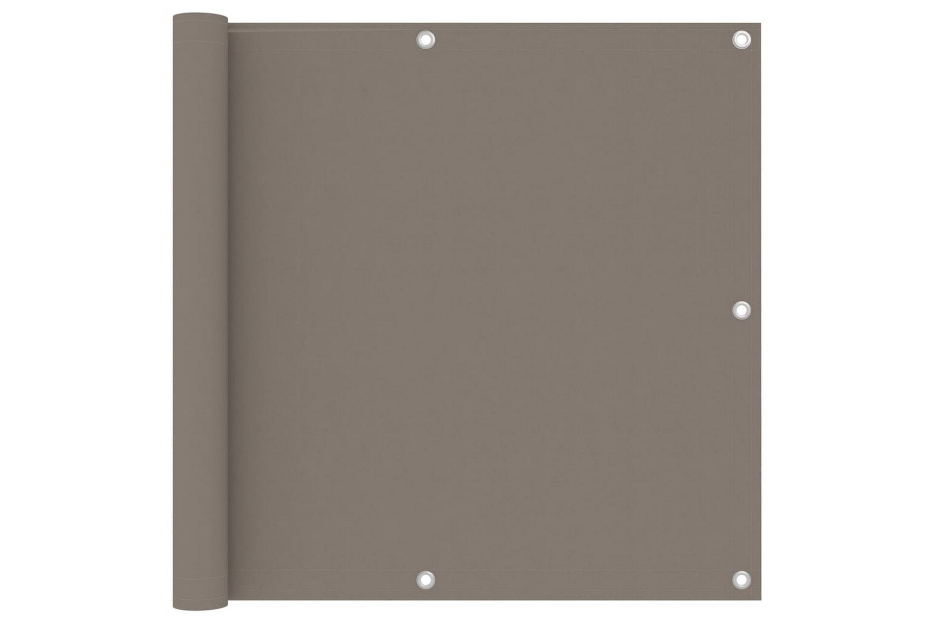 Balkongskjerm gråbrun 90x400 cm oxfordstoff - Taupe - Hagemøbler - Balkong - Sikkerhet & vindbeskyttelse balkong - Balkongbeskyttelse