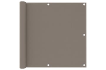 Balkongskjerm gråbrun 90x400 cm oxfordstoff - Taupe - Hagemøbler - Balkong - Sikkerhet & vindbeskyttelse balkong - Balkongbeskyttelse
