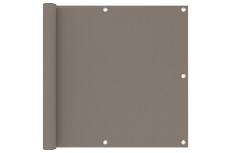 Balkongskjerm gråbrun 90x400 cm oxfordstoff - Taupe - Hagemøbler - Balkong - Sikkerhet & vindbeskyttelse balkong - Balkongbeskyttelse