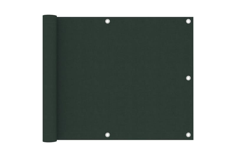 Balkongskjerm mørkegrønn 75x300 cm oxfordstoff - Grønn - Hagemøbler - Balkong - Sikkerhet & vindbeskyttelse balkong - Balkongbeskyttelse