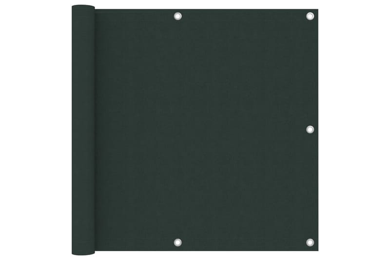 Balkongskjerm mørkegrønn 90x300 cm oxfordstoff - Grønn - Balkongbeskyttelse