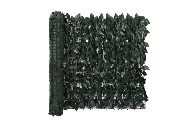 Balkongskjerm med mørkegrønne blader 300x75 cm - grønn - Hagemøbler - Balkong - Sikkerhet & vindbeskyttelse balkong - Balkongbeskyttelse