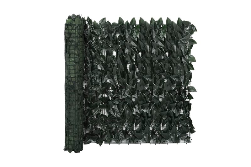 Balkongskjerm med mørkegrønne blader 300x75 cm - grønn - Balkongbeskyttelse