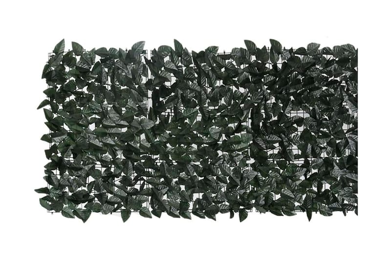 Balkongskjerm med mørkegrønne blader 300x75 cm - grønn - Balkongbeskyttelse