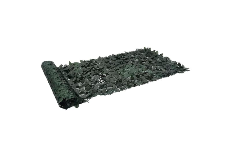 Balkongskjerm med mørkegrønne blader 500x100 cm - grønn - Hagemøbler - Balkong - Sikkerhet & vindbeskyttelse balkong - Balkongbeskyttelse