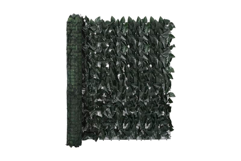 Balkongskjerm med mørkegrønne blader 600x100 cm - grønn - Balkongbeskyttelse