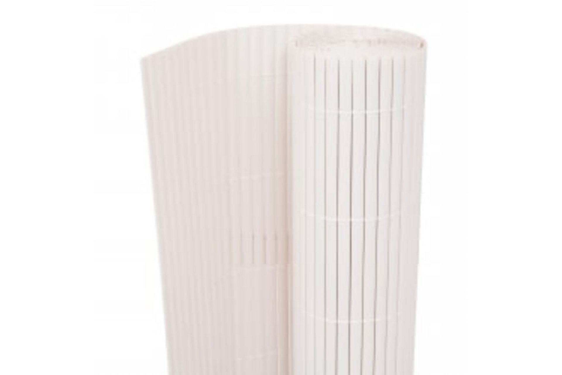 Dobbelsidet hagegjerde 110x300 cm hvit - Hvit - Hagemøbler - Balkong - Sikkerhet & vindbeskyttelse balkong - Balkongbeskyttelse