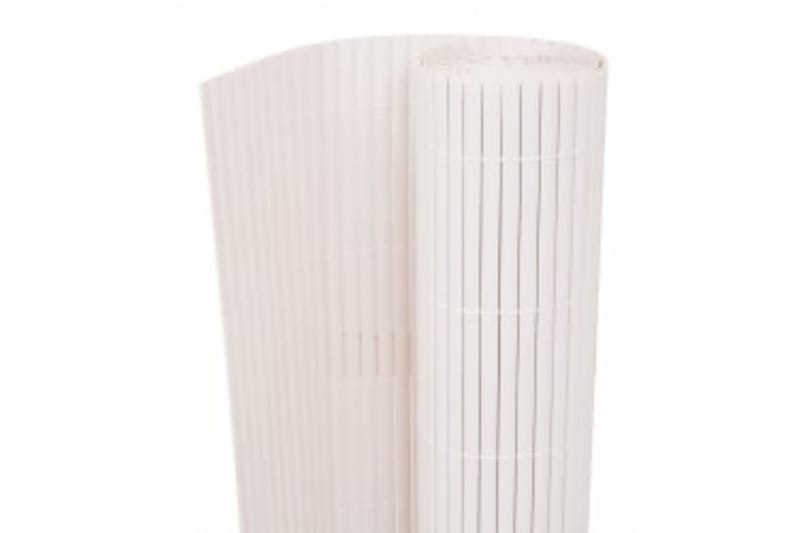Dobbelsidet hagegjerde 110x300 cm hvit - Hvit - Hagemøbler - Balkong - Sikkerhet & vindbeskyttelse balkong - Balkongbeskyttelse