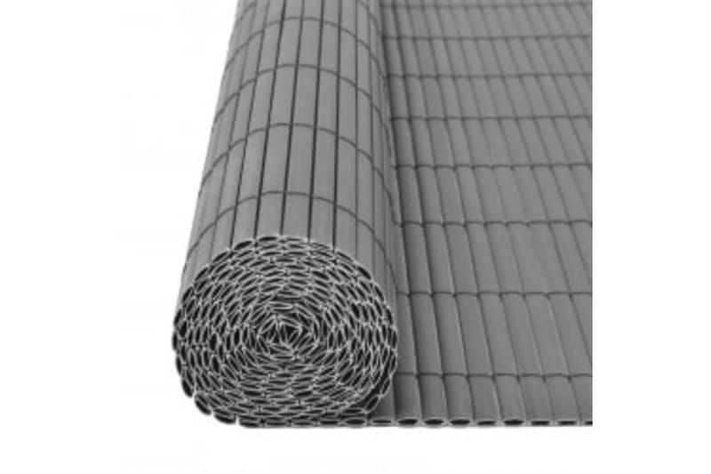 Dobbelsidet hagegjerde 110x400 cm grå - Grå - Hagemøbler - Balkong - Sikkerhet & vindbeskyttelse balkong - Balkongbeskyttelse
