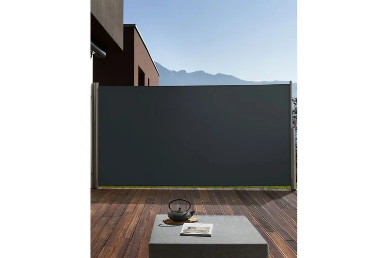 Sidomarkis Beliani Dorio Beige/Silver, 305x9x160 cm Grey||Silver 305x9x160 cm VALUE_MISSING_1 - Hagemøbler - Balkong - Sikkerhet & vindbeskyttelse balkong - Balkongbeskyttelse