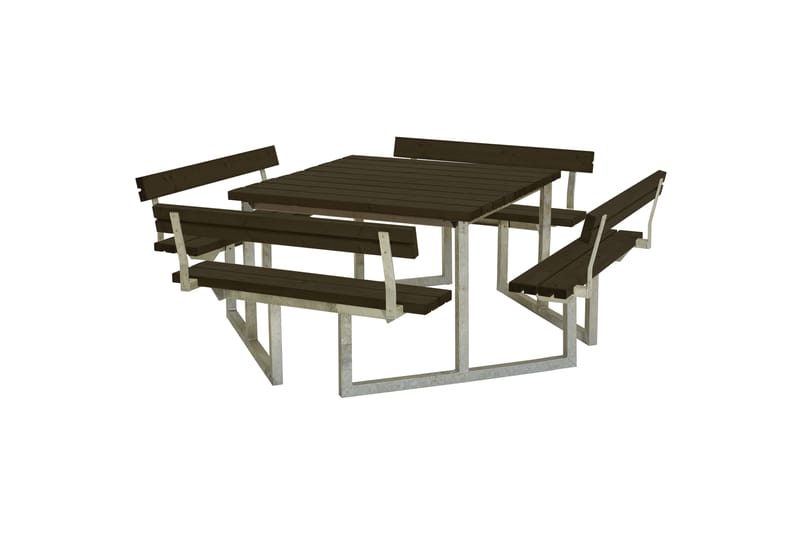PLUS Twist Benkesett med 4 Ryggstøtter 227 cm - Hagemøbler - Hagebord - Piknikbord