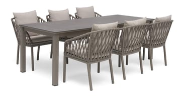 Hillerstorp Jet Set spisebord utendørs 90 cm beige - Beige - Hagemøbler - Hagebord - Spisebord ute