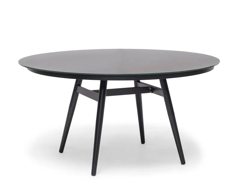 Hillerstorp Oxhult utebord Ø145 cm svart, Svart