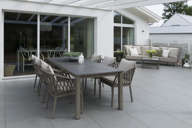 Hillerstorp Jet Set Spisebord 90 cm Beige - Beige - Hagemøbler - Hagebord - Spisebord ute