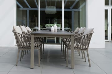 Hillerstorp Jet Set spisebord utendørs 90 cm beige - Beige - Hagemøbler - Hagebord - Spisebord ute