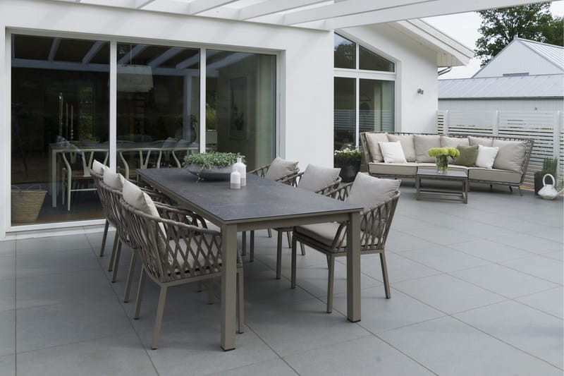 Hillerstorp Jet Set Spisebord 90 cm Beige - Beige - Hagemøbler - Hagebord - Spisebord ute