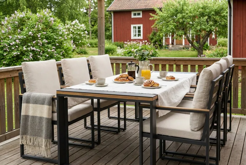 Aspvik Spisebord 100x200 cm Svart - Venture Home - Hagemøbler - Hagebord - Spisebord ute