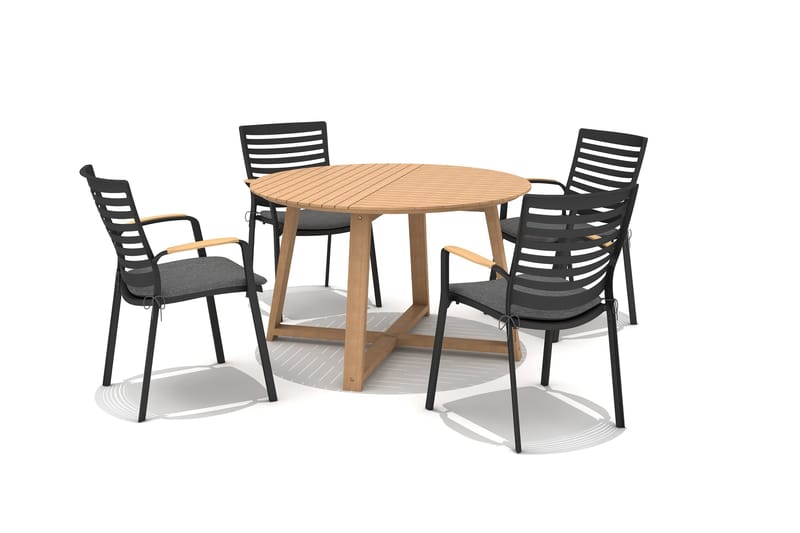 Agate Utebord Rund Ø 120 cm - Tre - Hagemøbler - Hagebord - Spisebord ute