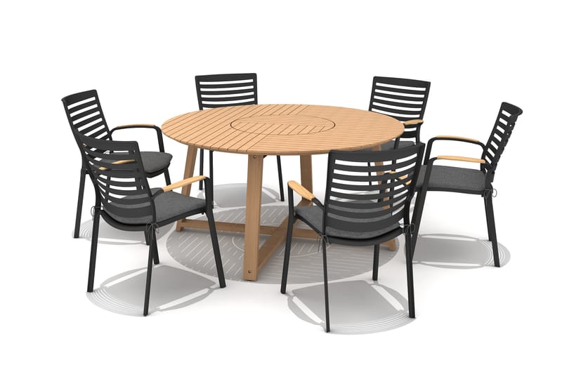 Agate Utebord Rund Ø 150 cm - Tre - Hagemøbler - Hagebord - Spisebord ute