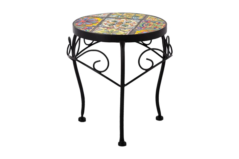 Morocco Blomsterpiedestal - Svart/Grå - Hagemøbler - Hagebord - Avlastningsbord & brettbord