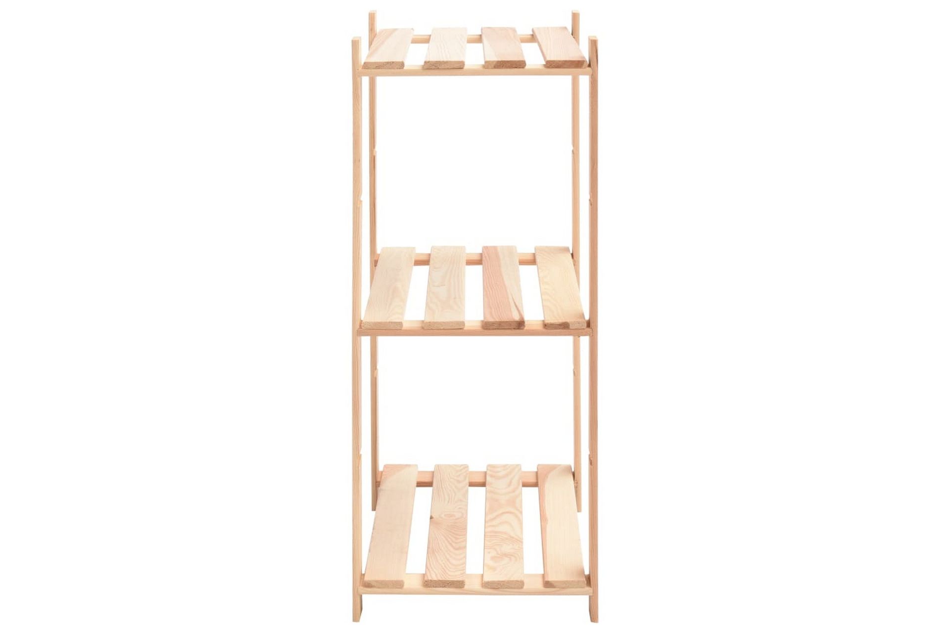 Oppbevaringshylle 3 etasjer 60x38x90 cm heltre furu 150 kg - Beige - Hagemøbler - Hagebord - Avlastningsbord & brettbord