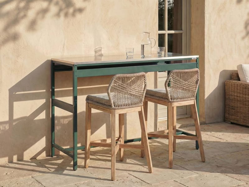 Barbord for utendørsbruk Maenza 120 cm - grønn/svart - Hagemøbler - Hagebord - Barbord