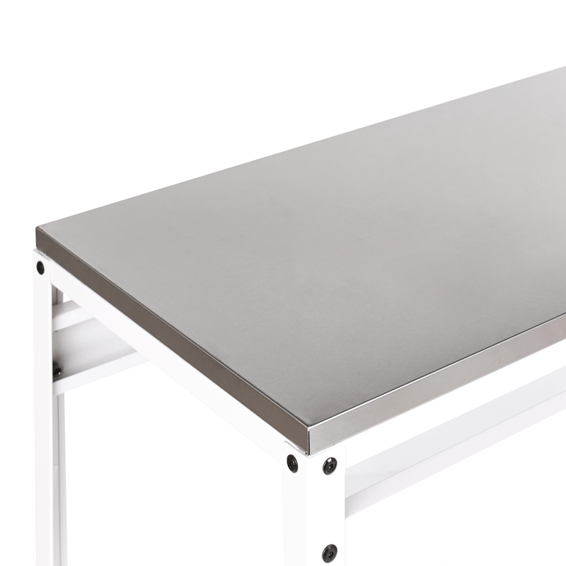 Barbord for utendørsbruk Maenza 120 cm - hvit/svart - Hagemøbler - Hagebord - Barbord