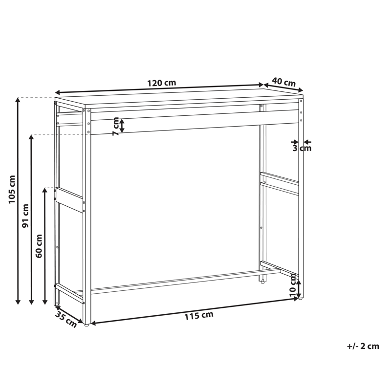Barbord for utendørsbruk Maenza 120 cm Stål - blå/sølv - Hagemøbler - Hagebord - Barbord