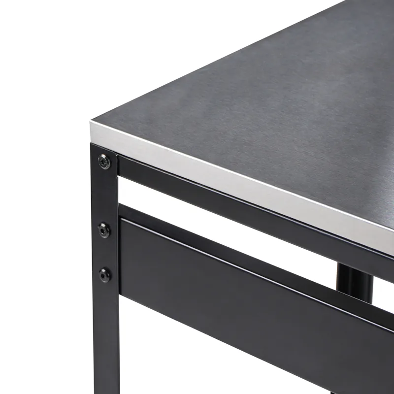 Barbord for utendørsbruk Maenza Stål - svart/sølv - Hagemøbler - Hagebord - Barbord