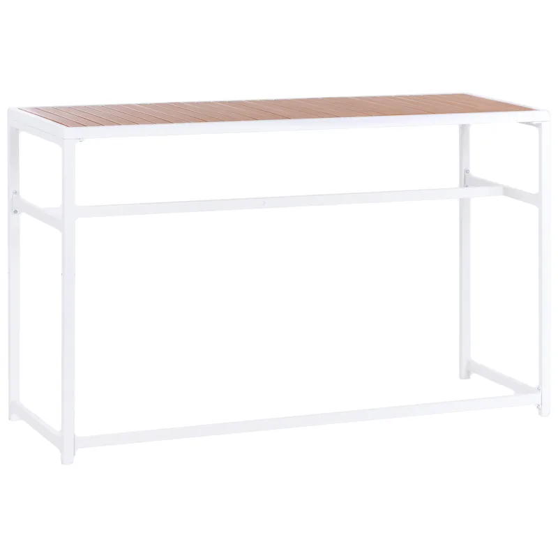 Barbord til utendørs bruk Avetrana 50x150 cm, Hvit/Brun