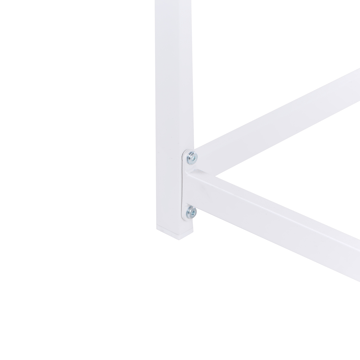 Barbord til utendørs bruk Avetrana 50x150 cm - Hvit/Brun - Hagemøbler - Hagebord - Barbord