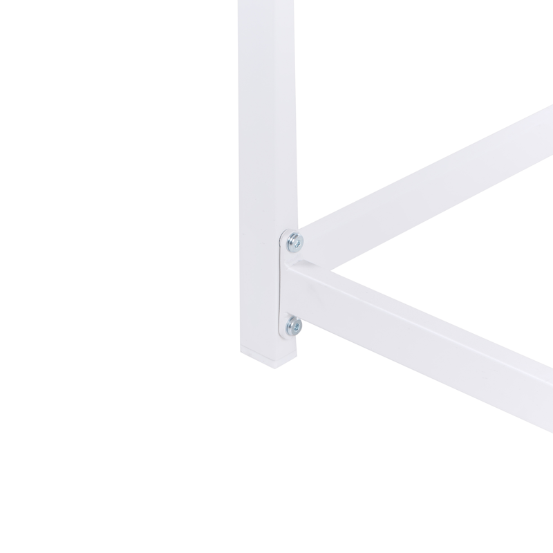 Barbord til utendørs bruk Avetrana 50x150 cm - Hvit/Brun - Hagemøbler - Hagebord - Barbord