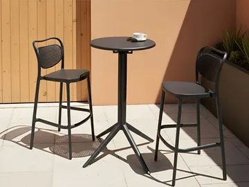 Barbord utendørs Legrena 60 cm - svart - Hagemøbler - Hagebord - Barbord