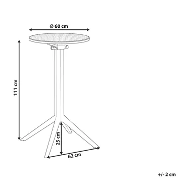 Barbord utendørs Legrena 60 cm - svart - Hagemøbler - Hagebord - Barbord