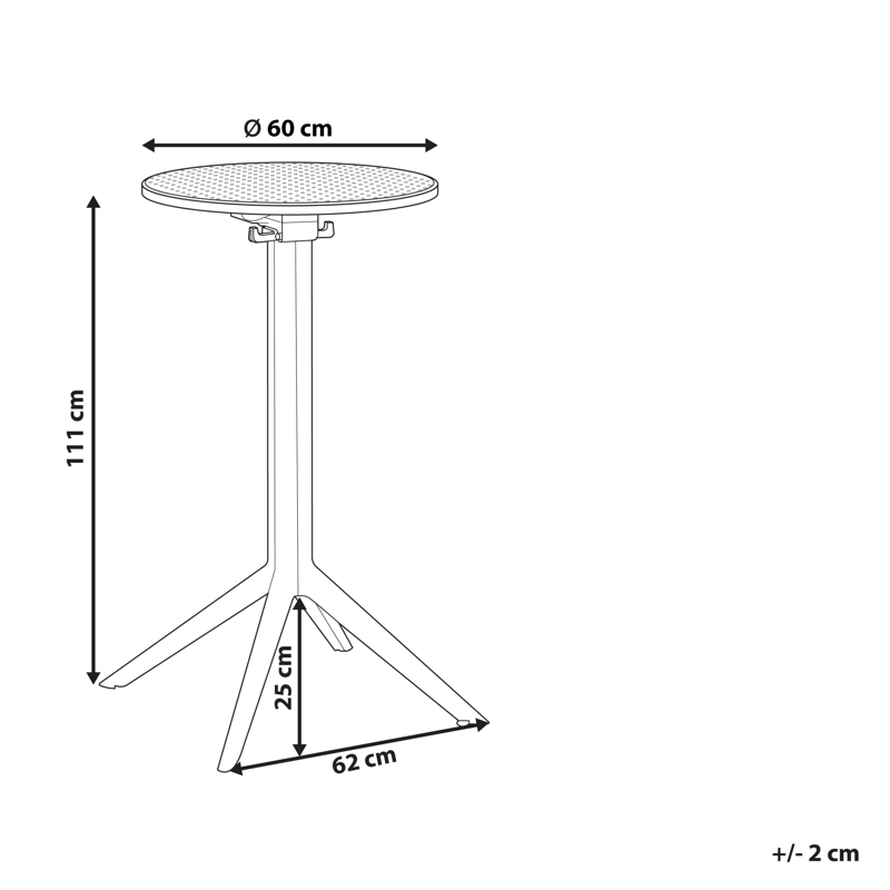 Barbord utendørs Legrena 60 cm - svart - Hagemøbler - Hagebord - Barbord
