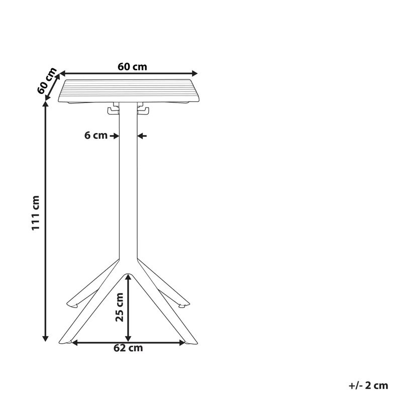 Barbord utendørs Lemnos 60 cm - svart - Hagemøbler - Hagebord - Barbord