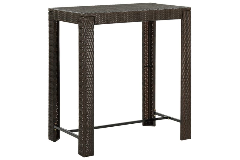 Utendørs barbord brun 100x60,5x110,5 cm polyrotting - Brun - Hagemøbler - Hagebord - Barbord
