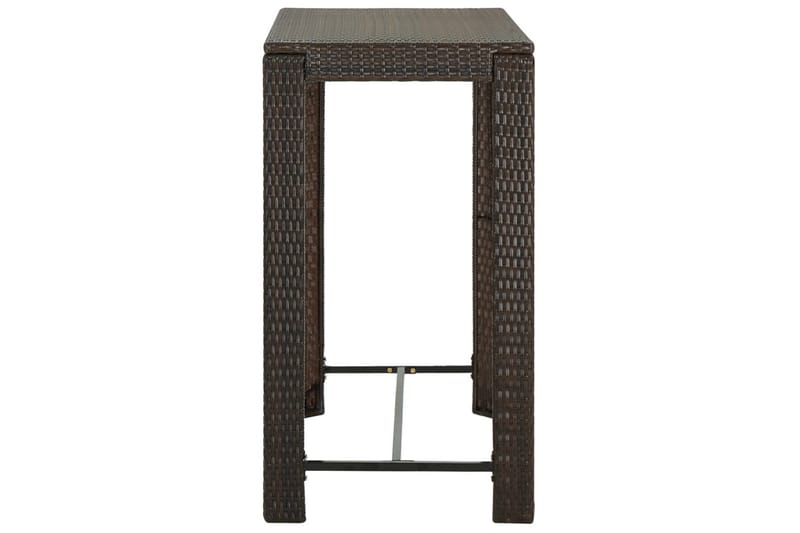 Utendørs barbord brun 100x60,5x110,5 cm polyrotting - Brun - Hagemøbler - Hagebord - Barbord