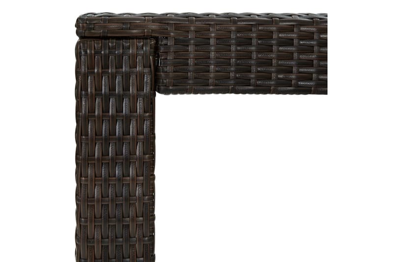 Utendørs barbord brun 100x60,5x110,5 cm polyrotting - Brun - Hagemøbler - Hagebord - Barbord